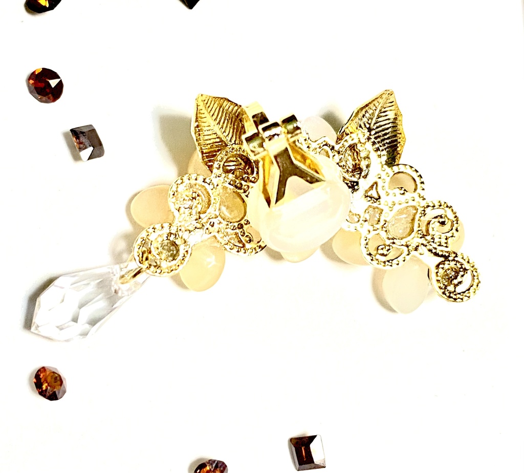 金木犀・銀木犀の雫〜イヤーカフ