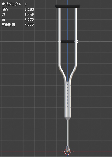松葉杖 クリスタ用3D素材データcs3o