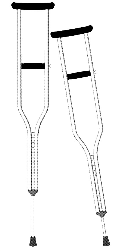 松葉杖 クリスタ用3D素材データcs3o