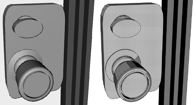 ドアクローザーつき玄関ドア クリスタ用3D素材データcs3o