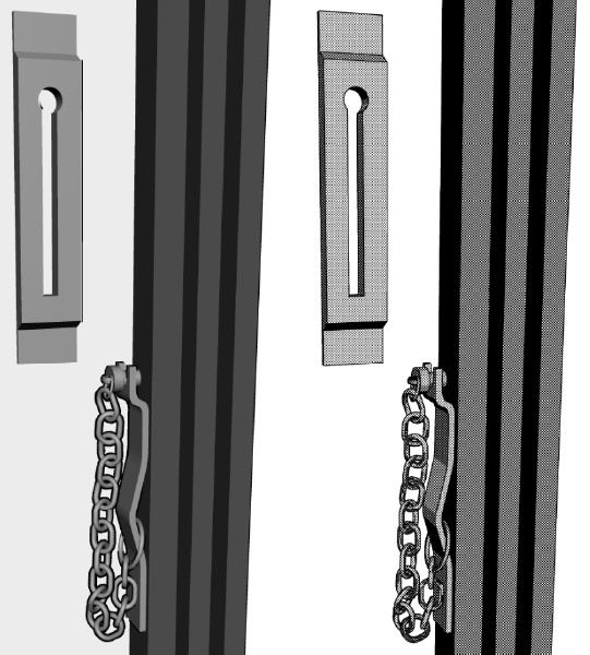 ドアクローザーつき玄関ドア クリスタ用3D素材データcs3o