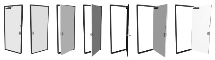 ドアクローザーつき玄関ドア クリスタ用3D素材データcs3o