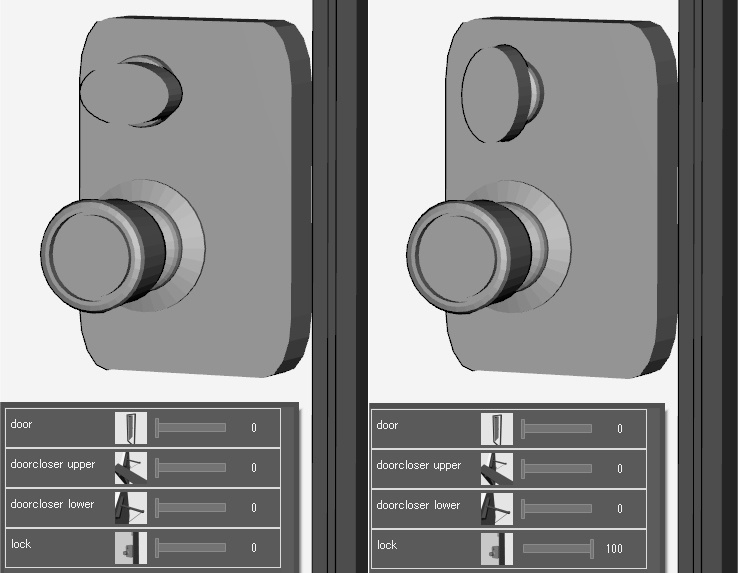 ドアクローザーつき玄関ドア クリスタ用3D素材データcs3o