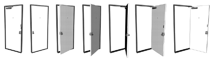 ドアクローザーつき玄関ドア クリスタ用3D素材データcs3o