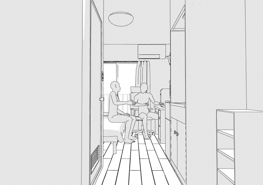学生向けワンルーム クリスタ用3D素材データcs3o