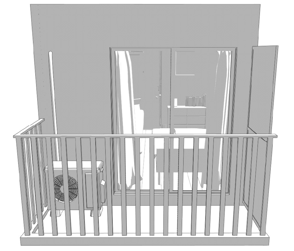 学生向けワンルーム クリスタ用3D素材データcs3o