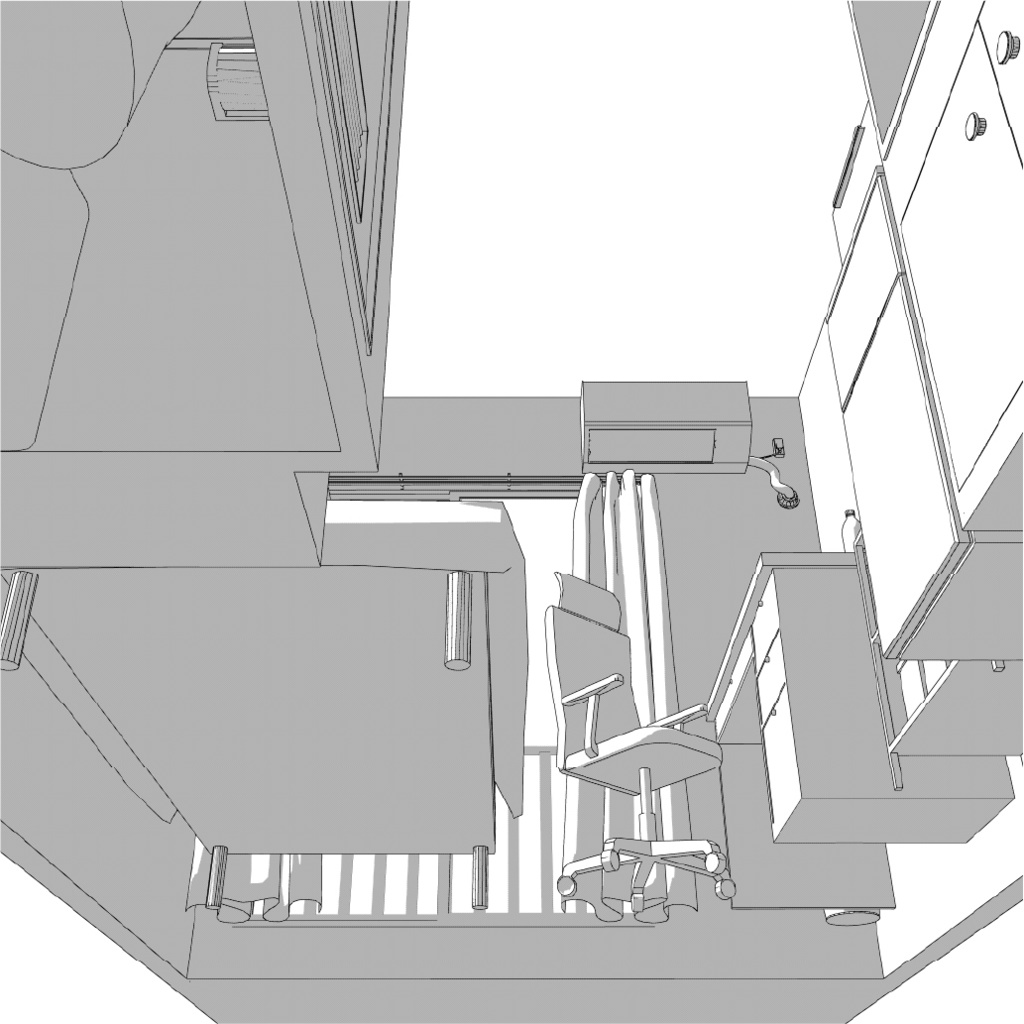 学生向けワンルーム クリスタ用3D素材データcs3o