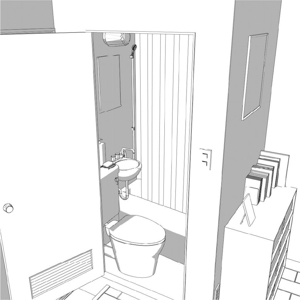 学生向けワンルーム クリスタ用3D素材データcs3o