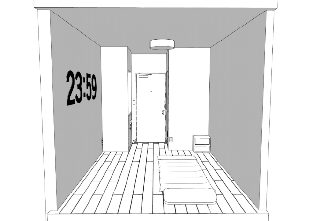 ミニマリストのワンルーム クリスタ用3D素材データcs3o