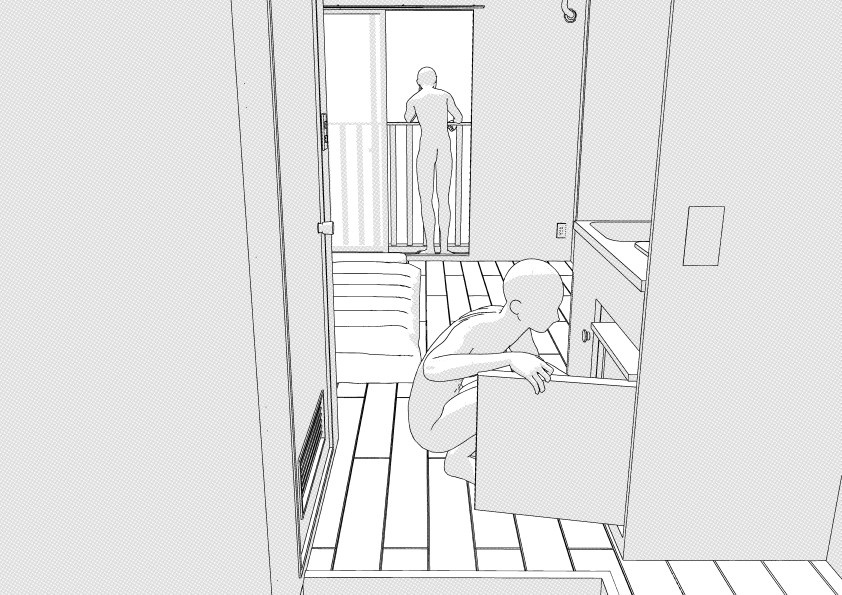 ミニマリストのワンルーム クリスタ用3D素材データcs3o