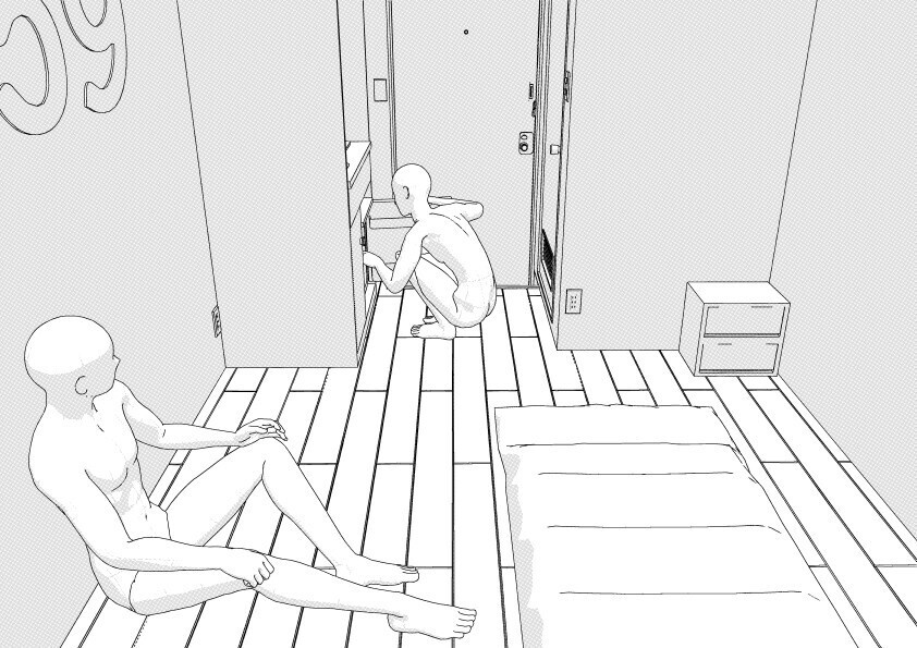 【3D】 ミニマリストのワンルーム クリスタ用3D素材データcs3o