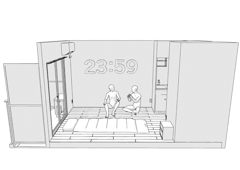 【3D】 ミニマリストのワンルーム クリスタ用3D素材データcs3o