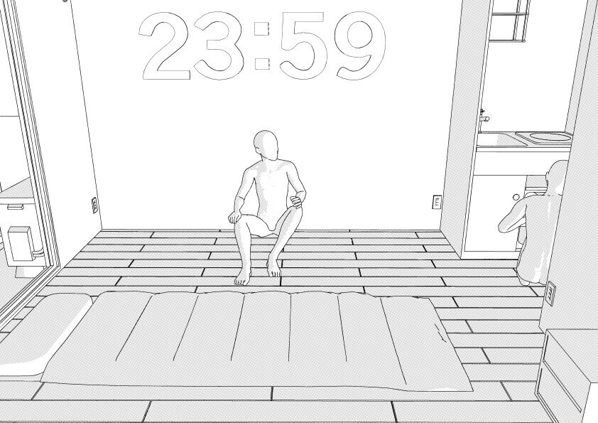 【3D】 ミニマリストのワンルーム クリスタ用3D素材データcs3o