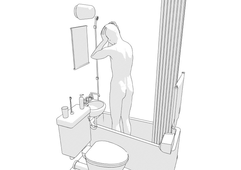 ミニマリストのワンルーム クリスタ用3D素材データcs3o