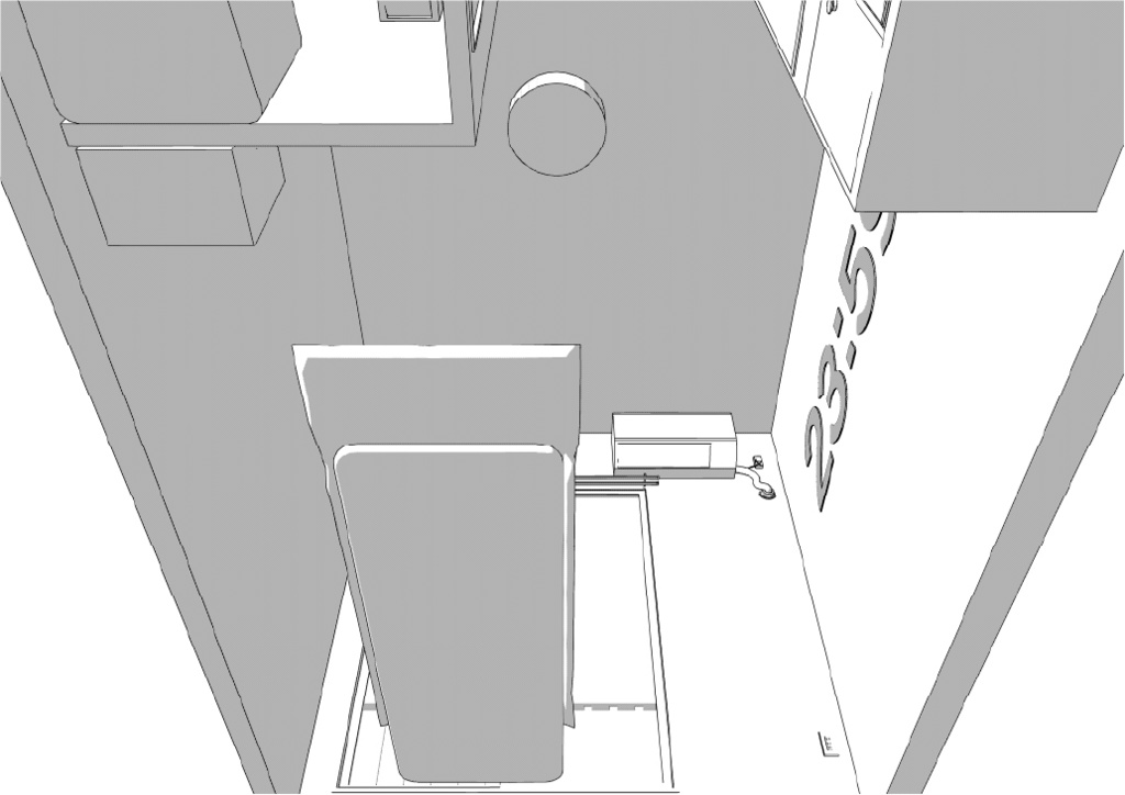 ミニマリストのワンルーム クリスタ用3D素材データcs3o