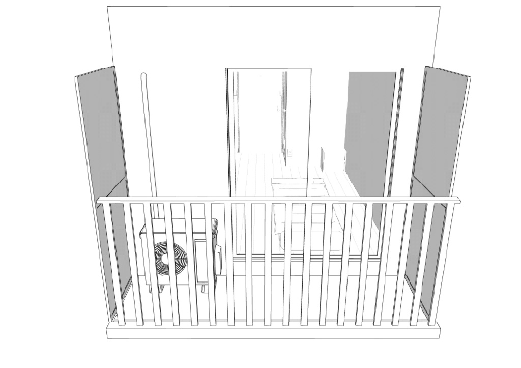 ミニマリストのワンルーム クリスタ用3D素材データcs3o