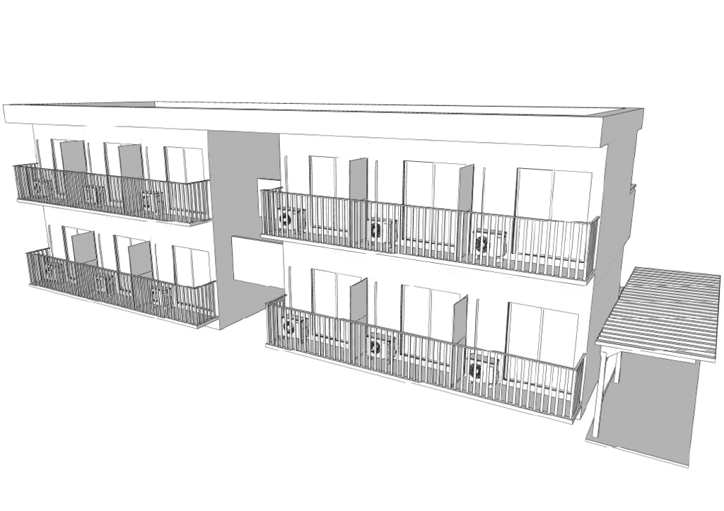 階数を選べるマンションの外観 クリスタ用3D素材データcs3o
