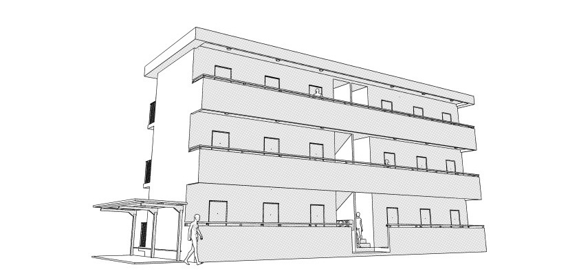 階数を選べるマンションの外観 クリスタ用3D素材データcs3o