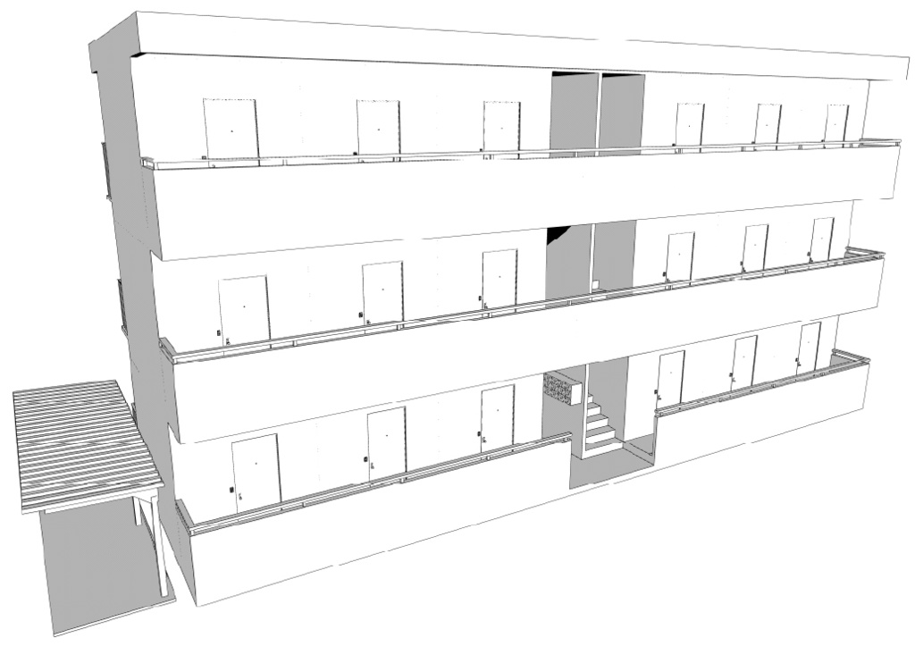 階数を選べるマンションの外観 クリスタ用3D素材データcs3o