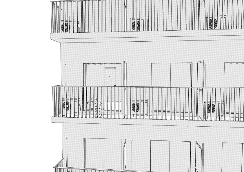 階数を選べるマンションの外観 クリスタ用3D素材データcs3o