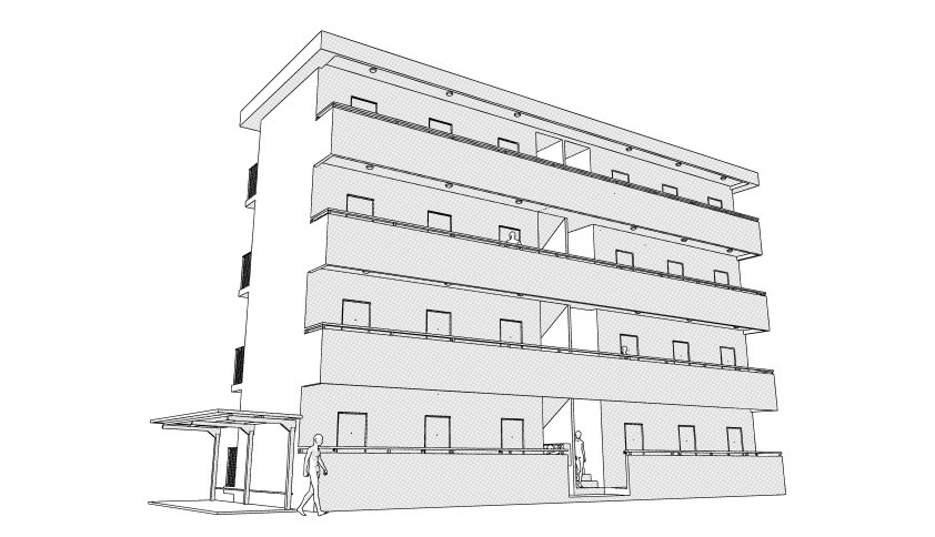 階数を選べるマンションの外観 クリスタ用3D素材データcs3o
