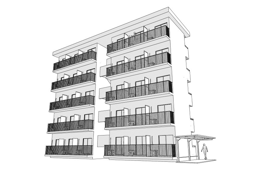階数を選べるマンションの外観 クリスタ用3D素材データcs3o