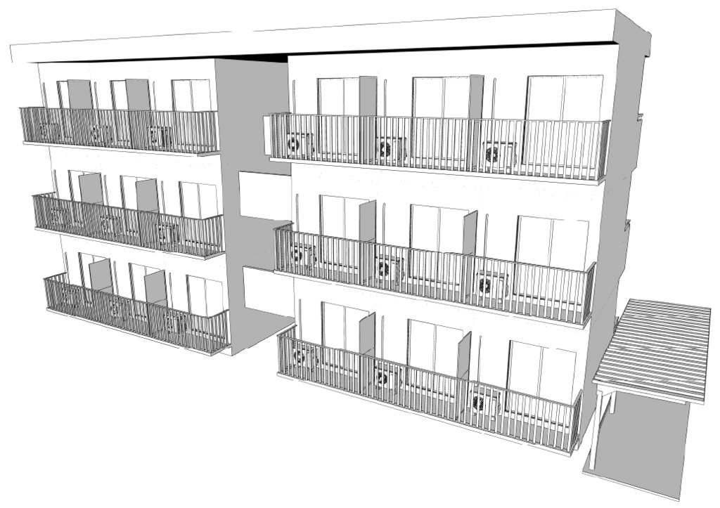 階数を選べるマンションの外観 クリスタ用3D素材データcs3o