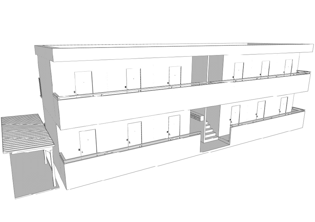 階数を選べるマンションの外観 クリスタ用3D素材データcs3o