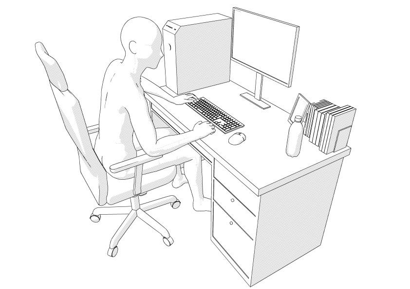 パソコンデスク クリスタ用3D素材データcs3o