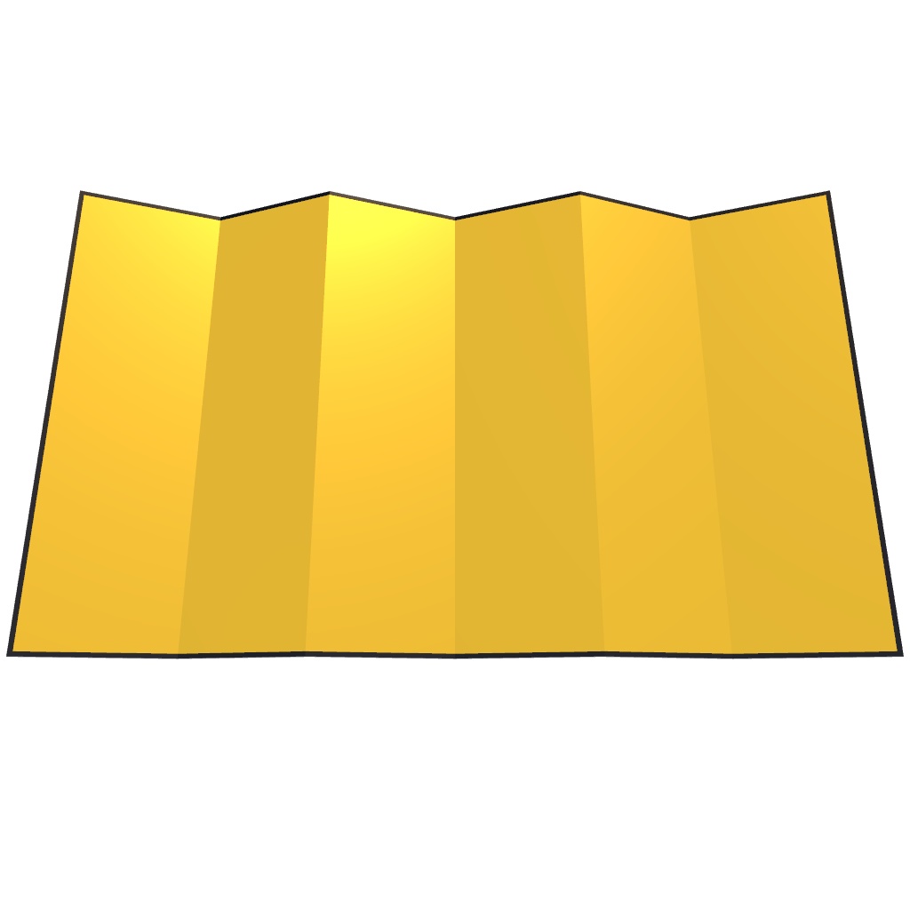 【VRChat対応】七尺六曲の金屏風の3Dモデル、和柄5種類入り