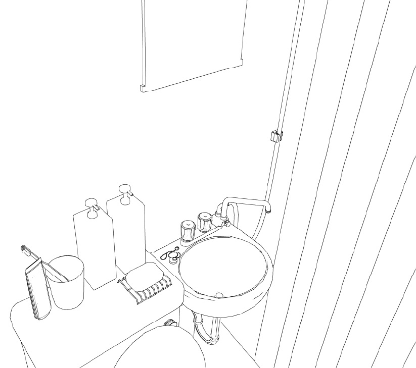 めっちゃ狭い3点ユニットバス クリスタ用3D素材データcs3o