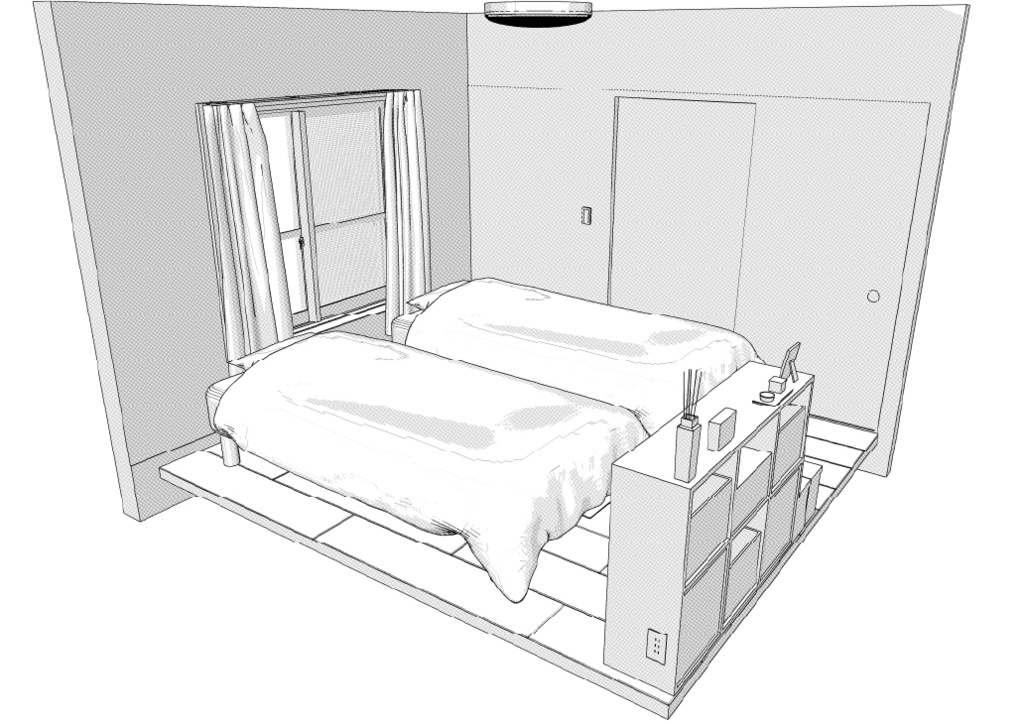 築古団地-2DK クリスタ用3D素材データcs3o