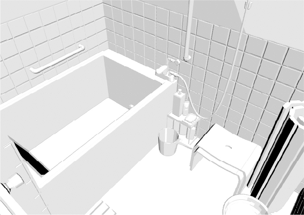 築古団地-2DK クリスタ用3D素材データcs3o