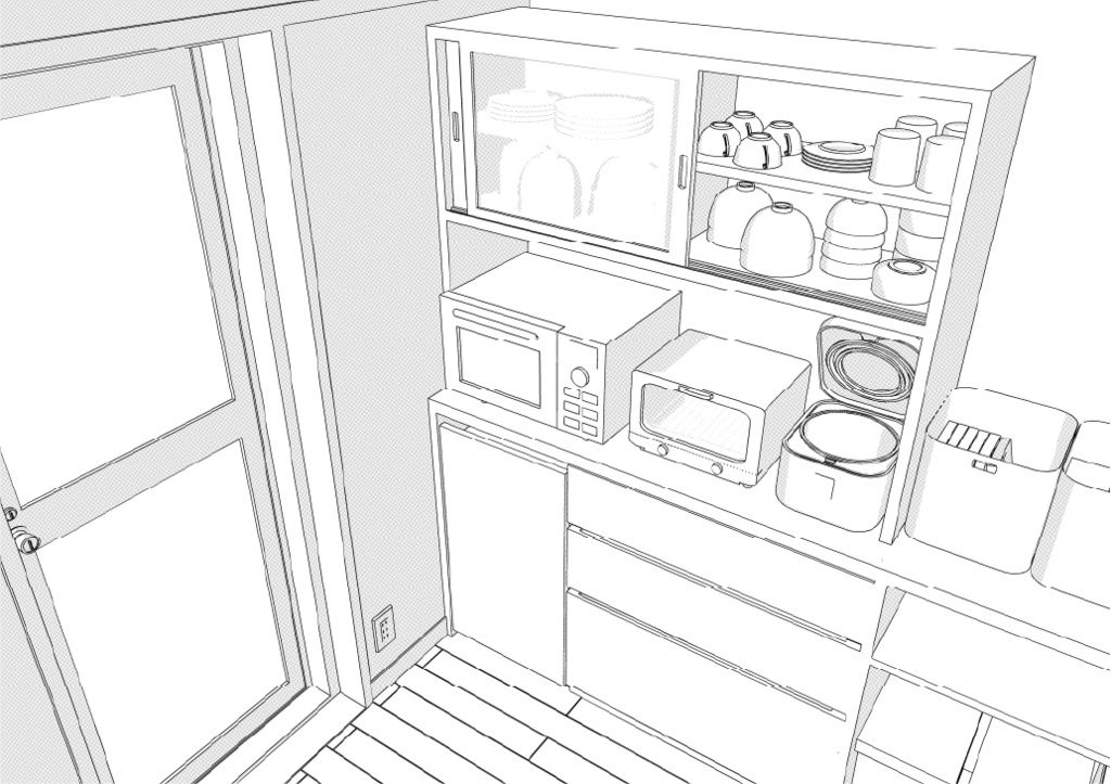 築古団地-2LDK クリスタ用3D素材データcs3o