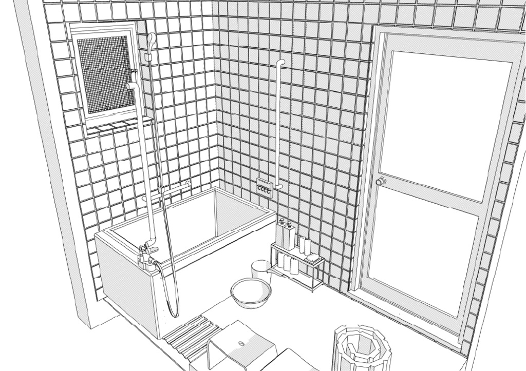 築古団地-2LDK クリスタ用3D素材データcs3o