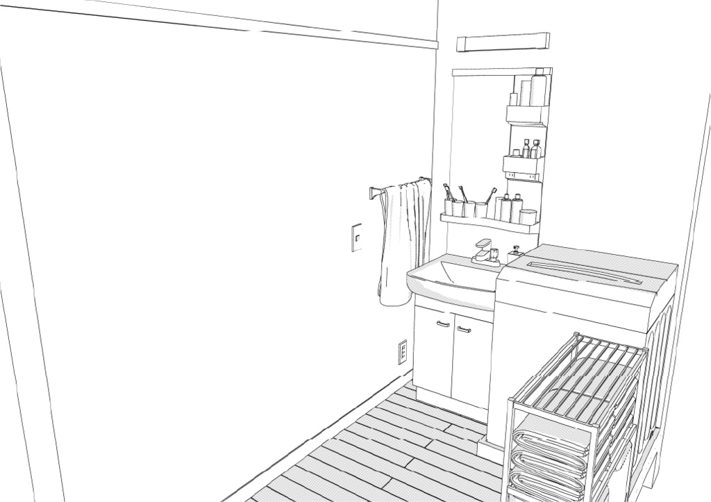 築古団地-2LDK クリスタ用3D素材データcs3o