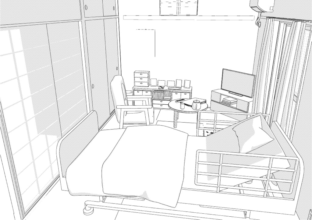 築古団地-1DK クリスタ用3D素材データcs3o