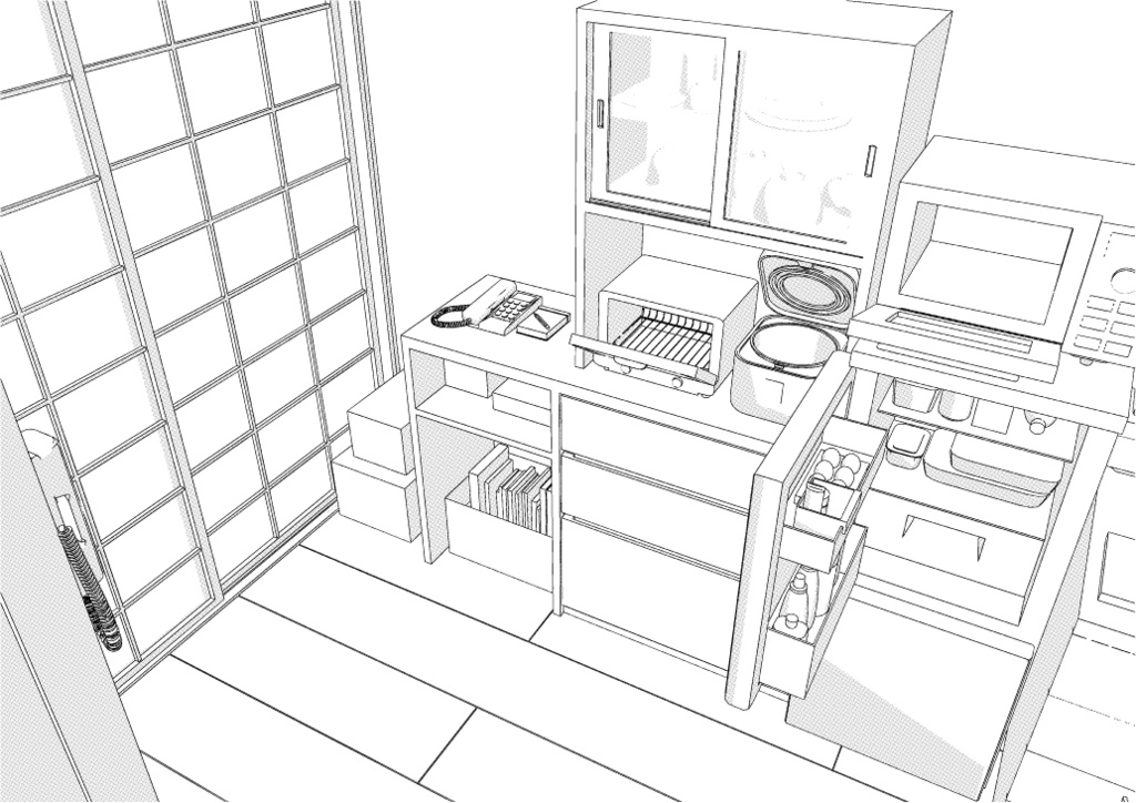 築古団地-1DK クリスタ用3D素材データcs3o