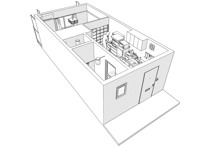 築古団地-1DK クリスタ用3D素材データcs3o