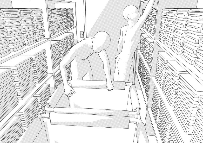 【3D】 病院のリネン室 クリスタ用3D素材データcs3o