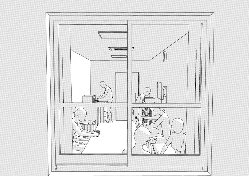 【3D】 病院の職員休憩室 クリスタ用3D素材データcs3o
