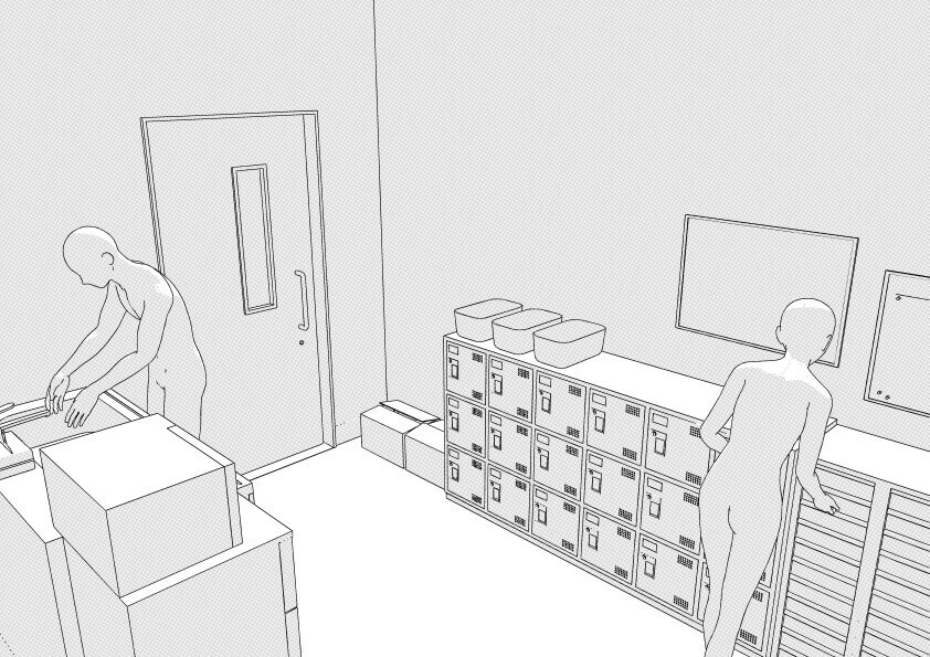 【3D】 病院の職員休憩室 クリスタ用3D素材データcs3o