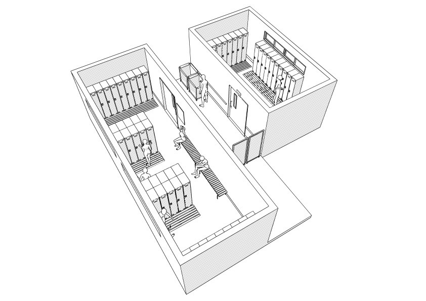 病院の職員更衣室(大と小) クリスタ用3D素材データcs3o