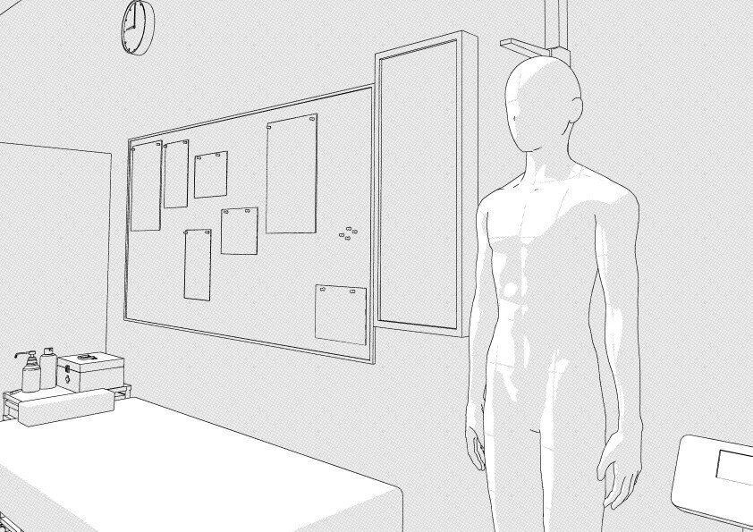 【3D】 学校の保健室 クリスタ用3D素材データcs3o
