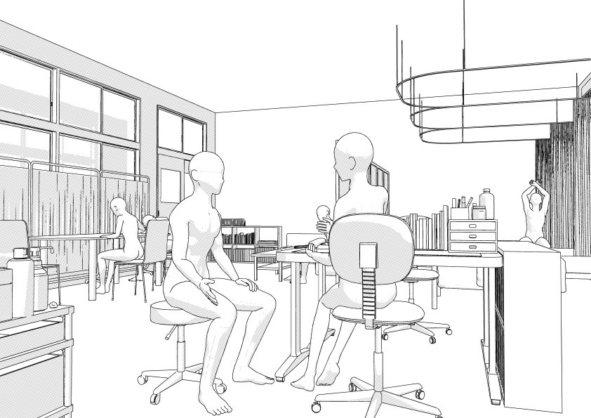 学校の保健室 クリスタ用3D素材データcs3o