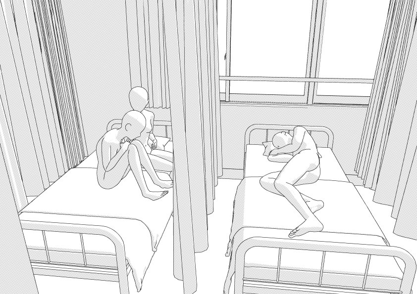 学校の保健室 クリスタ用3D素材データcs3o