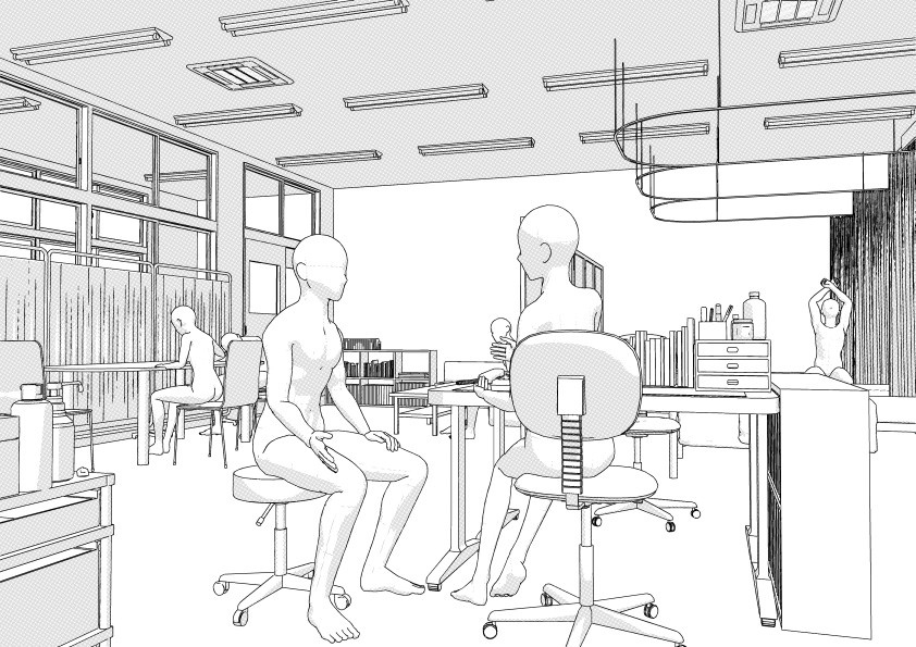 学校の保健室 クリスタ用3D素材データcs3o
