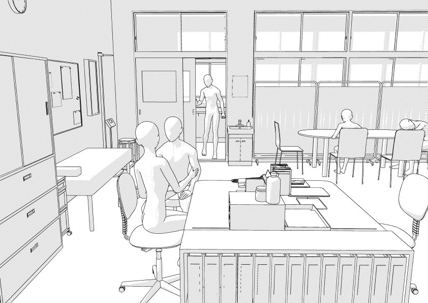 学校の保健室 クリスタ用3D素材データcs3o