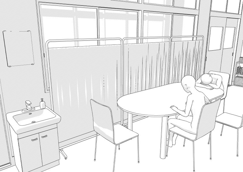 学校の保健室 クリスタ用3D素材データcs3o