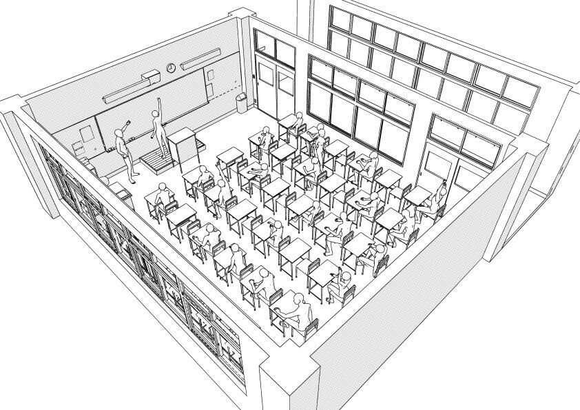 【3D】 学校の教室 クリスタ用3D素材データcs3o
